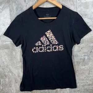 Adidas Women's Medium Amplifier  Leopard Logo Black Short Sleeve 2016